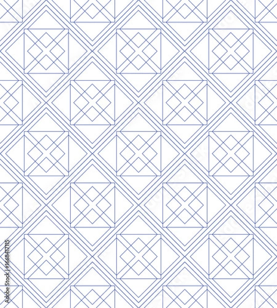 Obraz vector two-color seamless geometric pattern