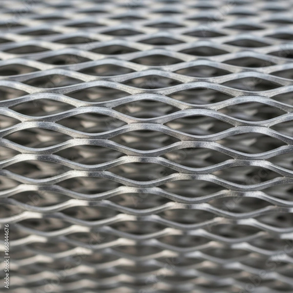 Fototapeta Expanded Metal Mesh Texture Silver Indus