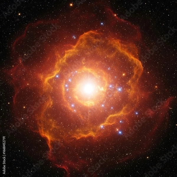 Obraz A vibrant celestial explosion in deep space.