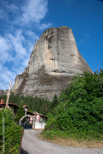 Obraz Meteora in Greece with monasteries and dramatic rock formations