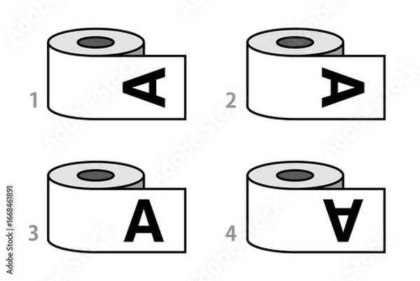 Fototapeta Roll label winding scheme