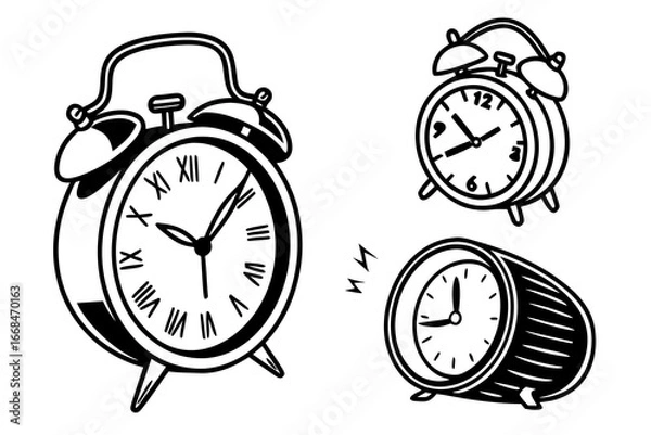 Obraz Vintage Alarm Clocks Collection.