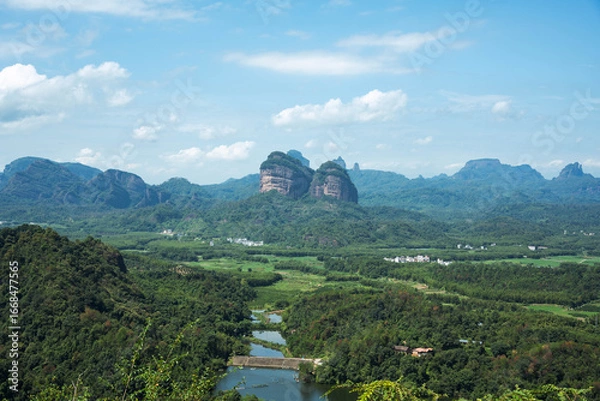 Obraz At a certain scenic spot on Danxia Mountain