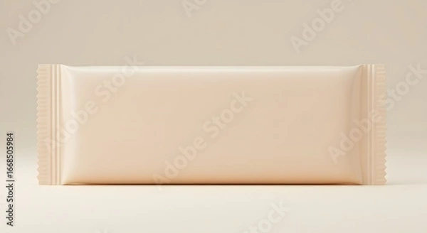 Fototapeta Beige Snack Bar Wrapper Mockup Isolated