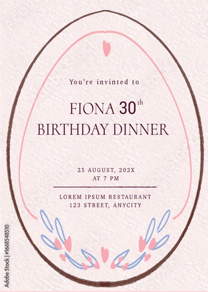 Obraz birthday party template invitation 