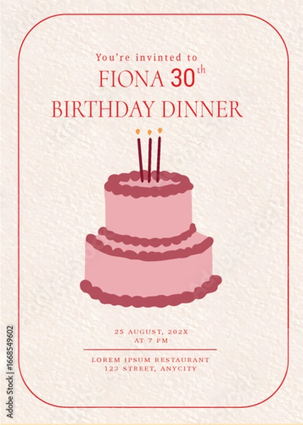 Obraz birthday party template invitation 