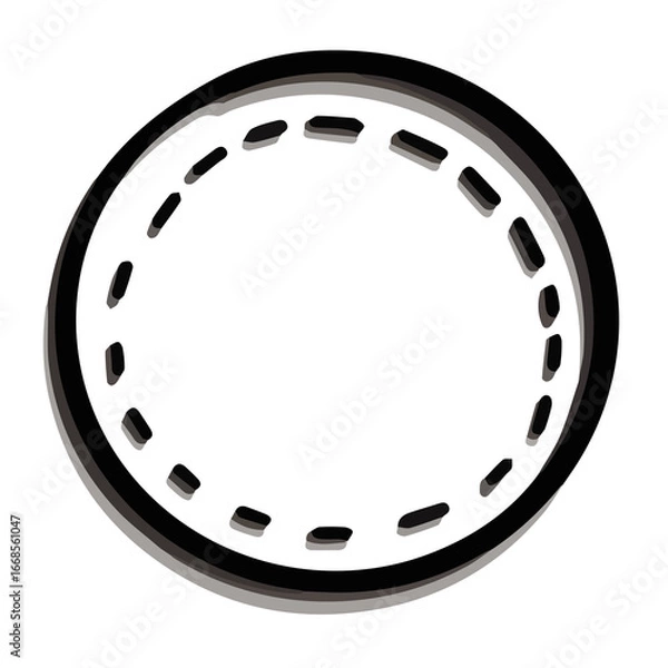 Obraz black and white button hand drawn editable text 