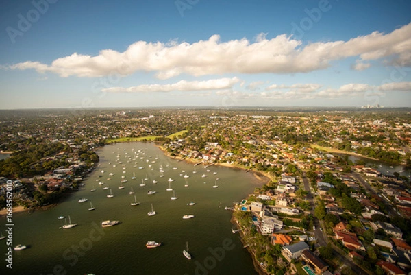 Obraz Aerial shot of Sydney Harbour and bay area