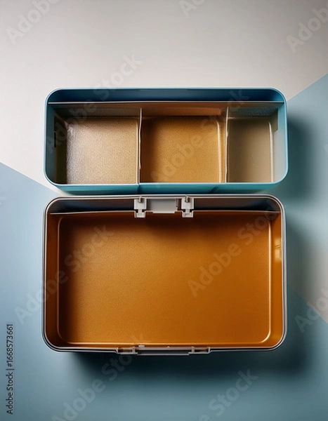 Obraz metal box on a white background