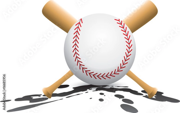 Obraz baseball on mud isolated
