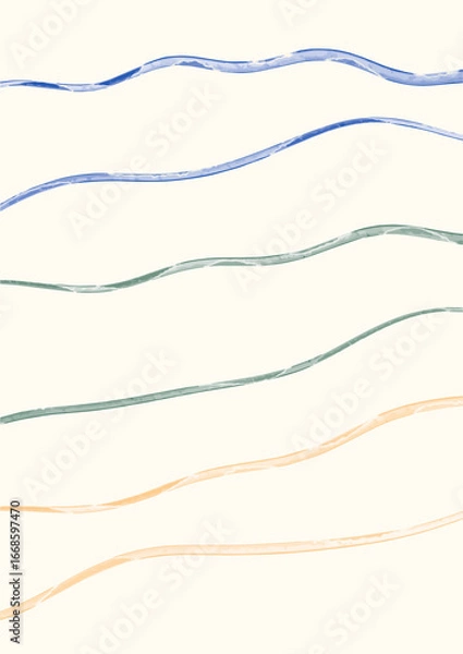 Obraz curved wavy colorful lines background 