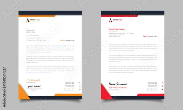 Obraz Professional And Modern Letterhead Images Design Business Letterhead Template Design