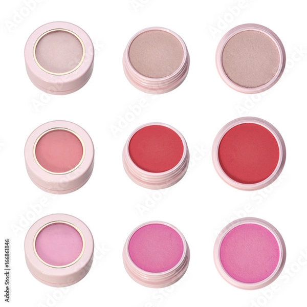 Fototapeta Set of containers with blushes