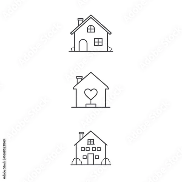 Obraz Real Estate Home Icon Set