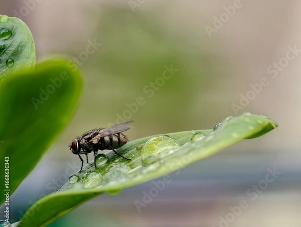Obraz fly on a leaf