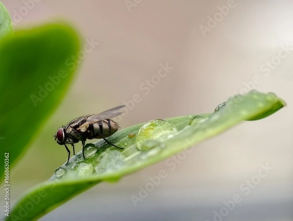 Obraz fly on leaf