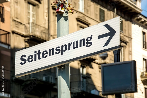 Fototapeta Schild 219 - Seitensprung
