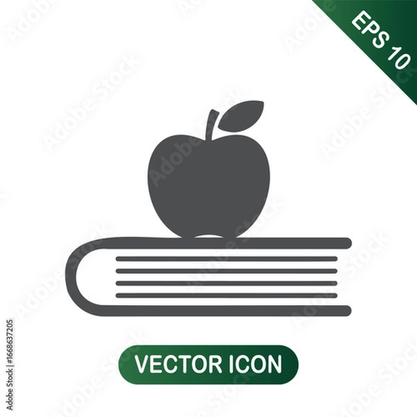 Obraz Apple on Book Icon