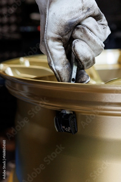 Fototapeta Gonfiare gomma