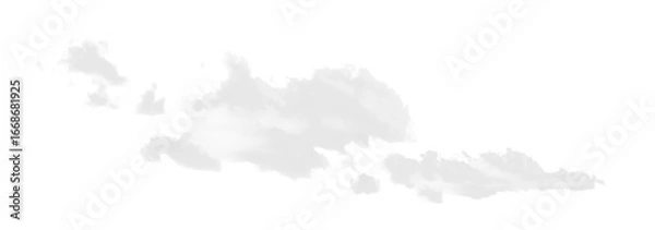 Obraz Elongated Isolated Cloud on Transparent Background