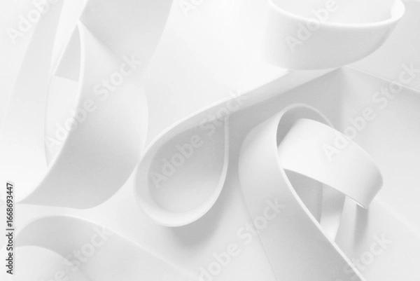 Obraz Curvilinear elements in white background