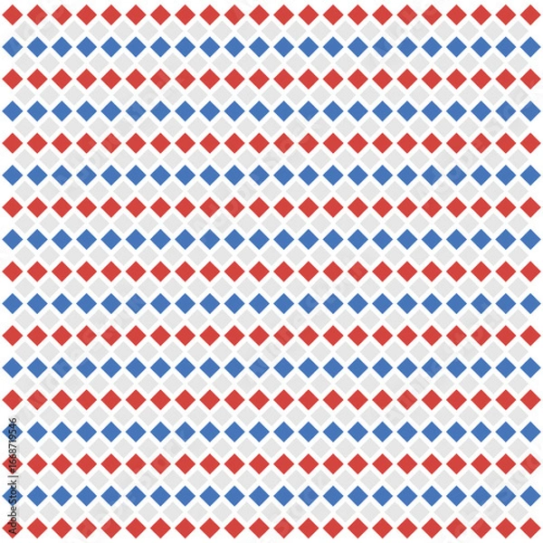 Fototapeta Patriotic Background, Red White and Blue Background, Labor Day Background, Veteran's Day, Fourth of July Wallpaper, Diamond Vector Background