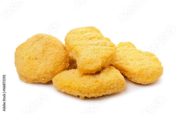 Obraz Instant food raw chicken nuggets ready for cooking