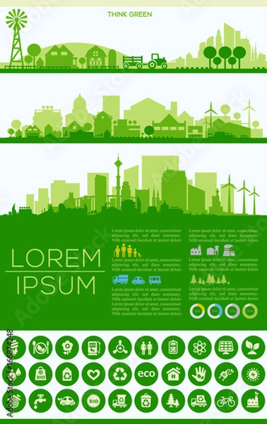 Obraz City Skyline Illustration