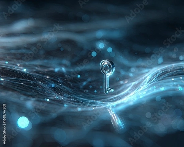 Obraz Quantum Key Accessing the Future