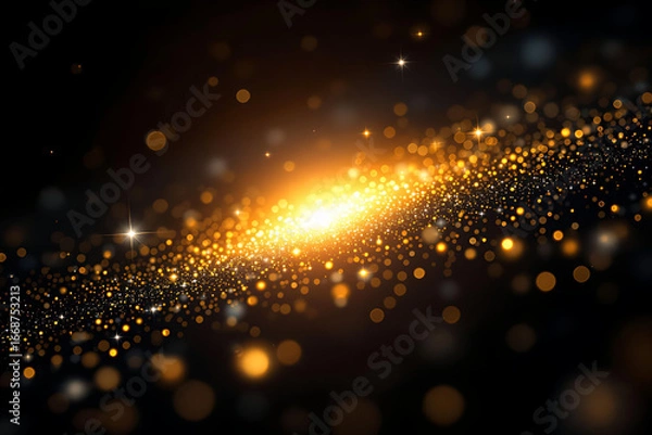 Obraz golden christmas lights background