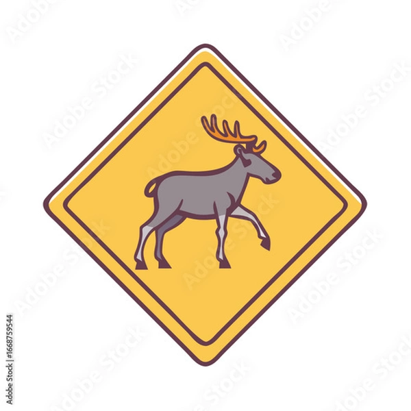 Obraz moose-crossing-sign