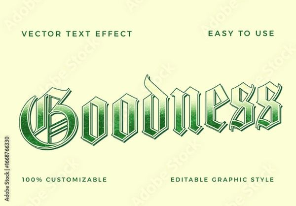 Fototapeta Green Flat Victorian Font Gradient Retro Text Effect