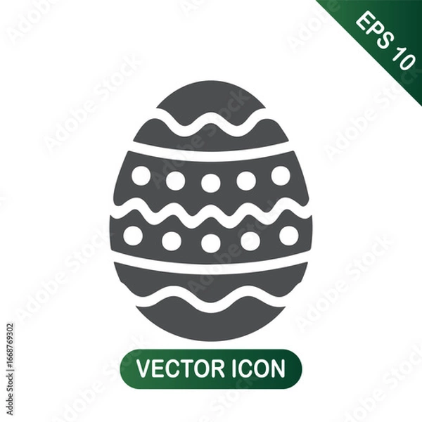Obraz Decorated Easter Egg Icon