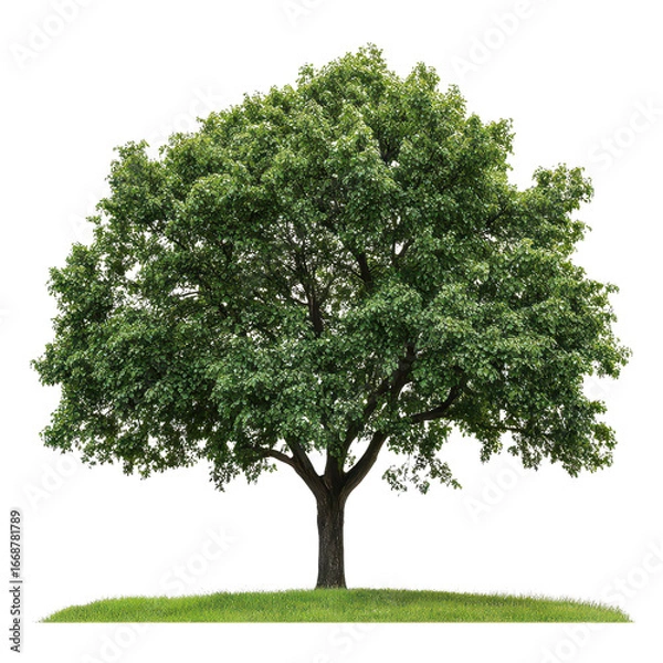 Fototapeta tree Majestic white oak tree isolated on transparent background