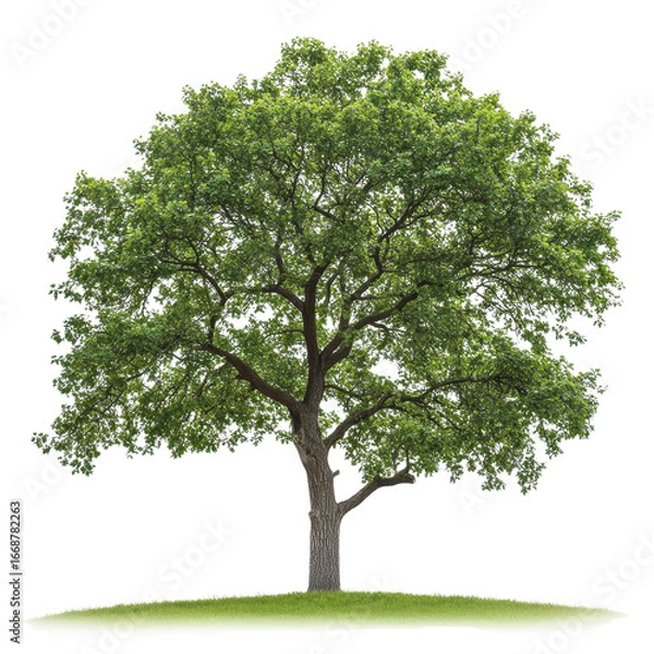 Fototapeta tree Majestic white oak tree isolated on transparent background