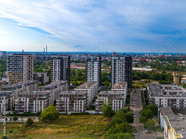 Obraz Residential complex building. Wroclaw, Poland, Piekna Street