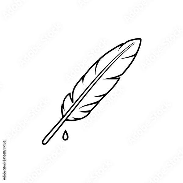 Obraz The Elegant Dance of a Feather Quill