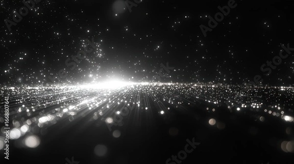 Fototapeta Futuristic Abstract digital light trail effect, technology digital concept