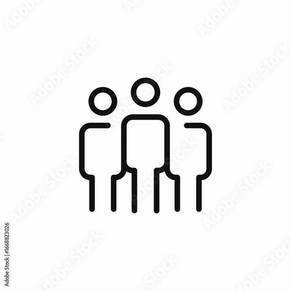 Fototapeta three person group icon sign vector