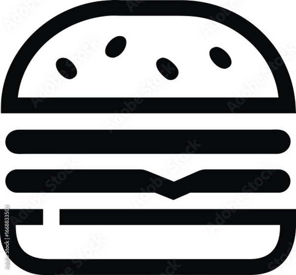 Fototapeta Burger icon design with transparent background. Vector