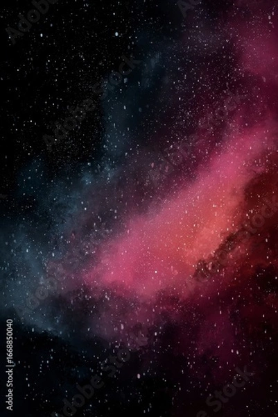 Fototapeta Cosmic Exploration of Nebula with Starry Background