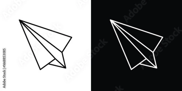 Fototapeta Paper plane icons. vector symbol illustrations.
