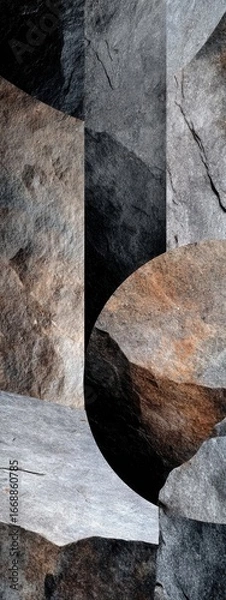 Fototapeta Abstract Geometric Composition of Natural Stone Textures