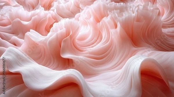 Obraz Soft, flowing, pink abstract forms