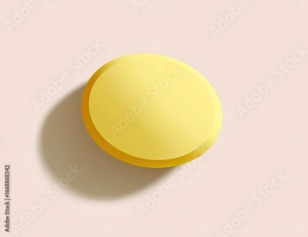 Obraz 3D yellow pill, soft light