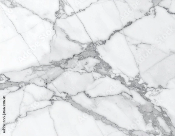 Fototapeta Ultra-Detailed White Carrara Marble Texture with Fine Grey Veining – High Resolution Background