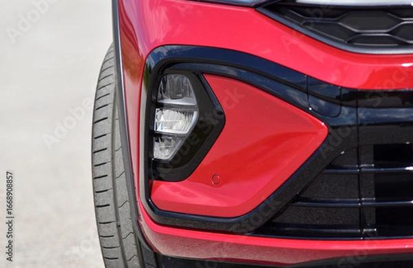 Fototapeta Close up of fog light on a car