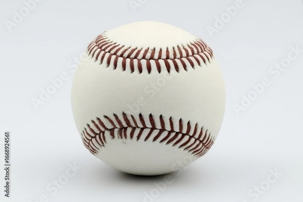 Obraz White baseball, stitched with brown