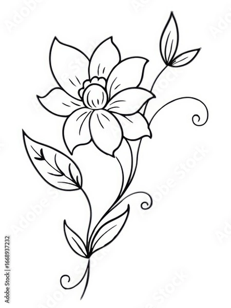 Obraz flowers stencil vector 