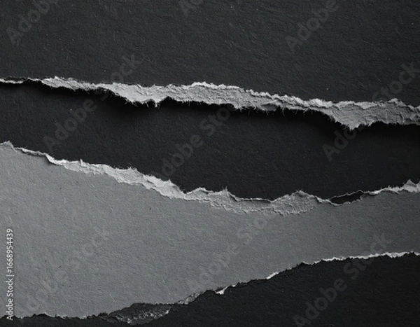Obraz 破れた黒い紙の背景素材